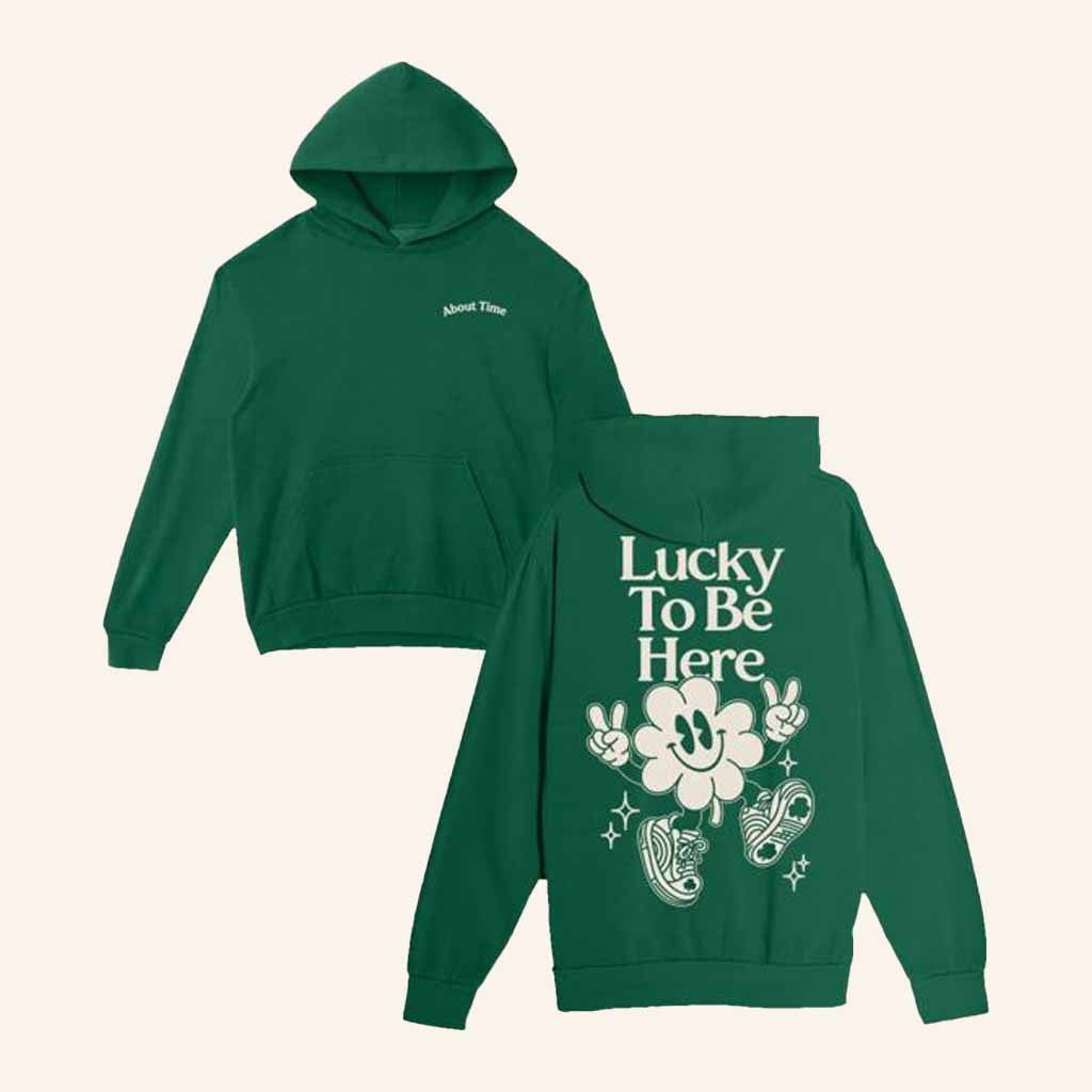 Connor Price Merch Lucky To Be Here Hoodie Christmas Present For Wife - Thriftgiftshop