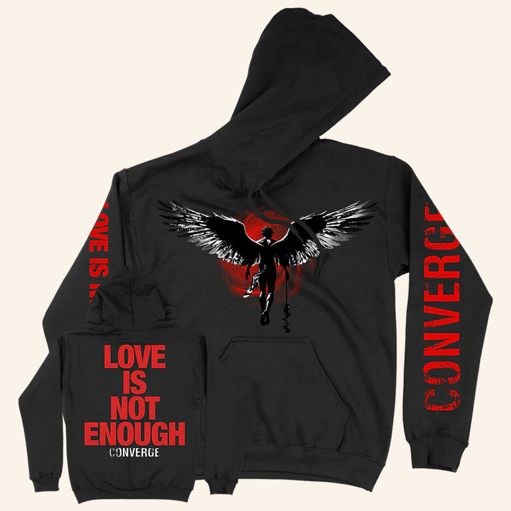 Converge Merch Love Is Not Enough Dark Angel Hoodie Christmas Gifts For Boyfriend - Thriftgiftshop