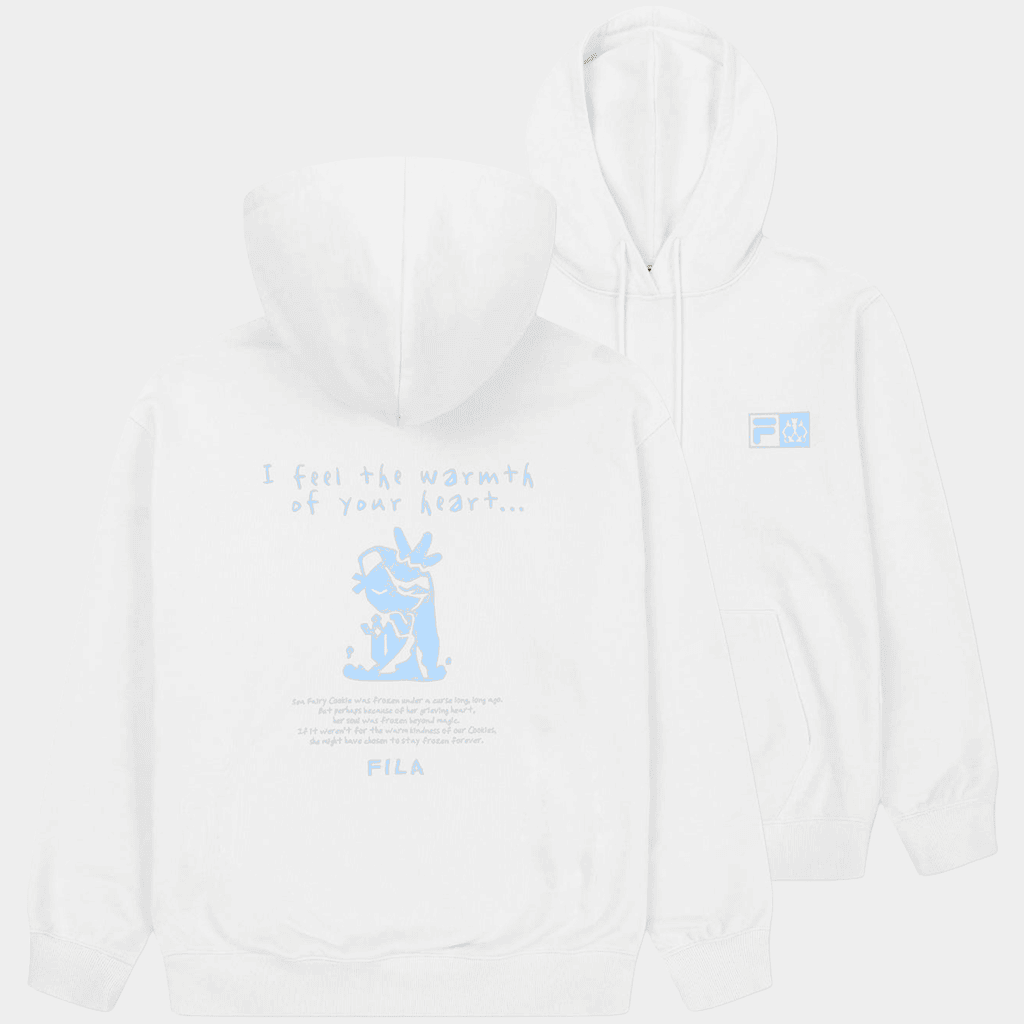 Cookie Run Merch Cookie Run x FILA Sea Fairy Cookie Hoodie Gifts For Friends - Thriftgiftshop