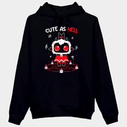 Cult Of The Lamb Merch Cute As Hell Hoodie Black Gifts For Game Lovers - Thriftgiftshop