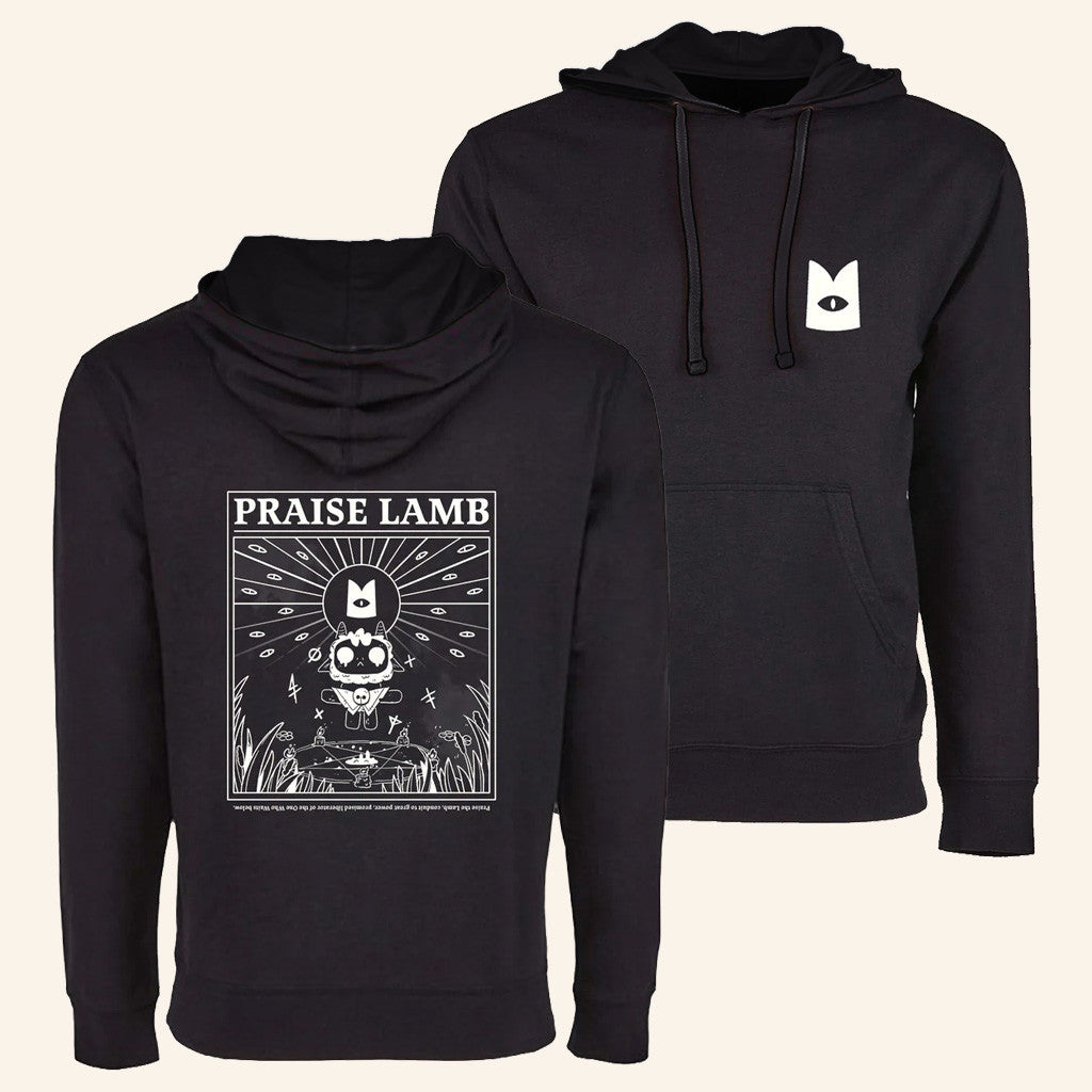 Cult Of The Lamb Merch Praise Lamb Hoodie Cult Of The Lamb Hoodie Gifts For Him - Thriftgiftshop