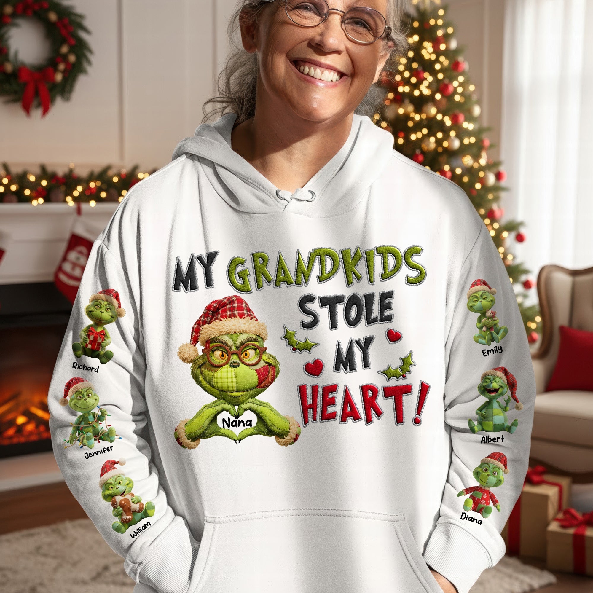 Cute Grandkids 3D Shirt - Personalized Gifts For Grandma - Funny Gift Ideas For Christmas Party Game - Thriftgiftshop