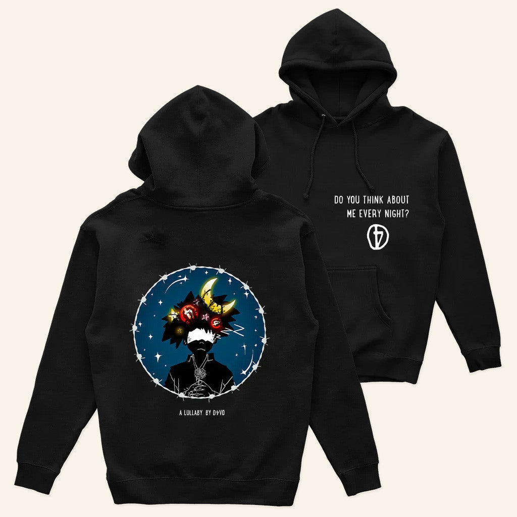 D4Vd Merch Lullaby Hoodie Do You Think About Me Every Night Hoodie Gifts For Music Fans - Thriftgiftshop