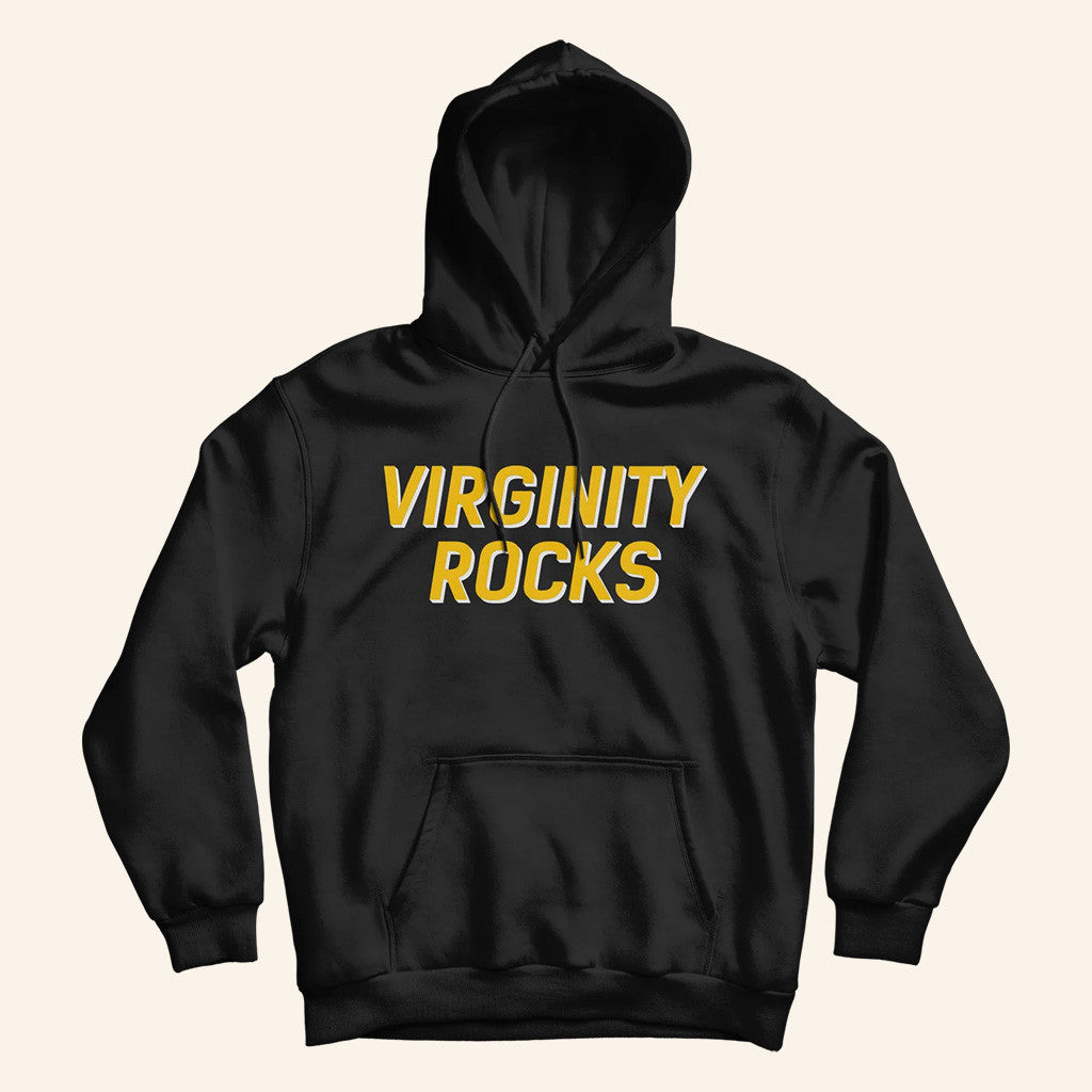 Danny Duncan Merch Virginity Rocks Black Hoodie Birthday Present For Husband - Thriftgiftshop