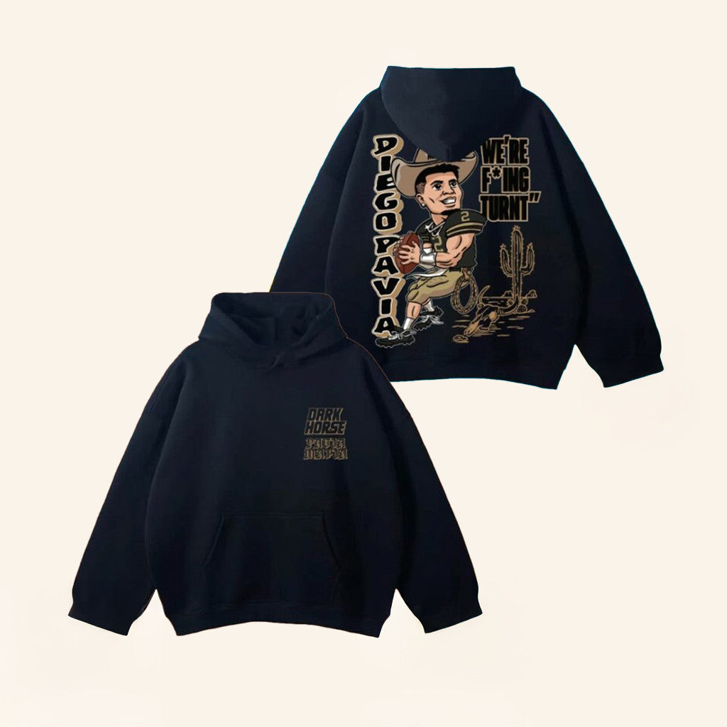 Dark Horse New York City Merch Diego Pavia Turnt Hoodie Gifts For Football Lovers - Thriftgiftshop