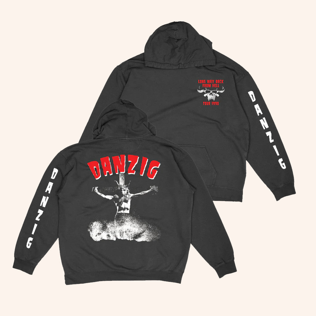 Das Bootleg 13 Merch Danzig Back From Hell 1990 Black Hoodie Gifts For Band Lovers - Thriftgiftshop