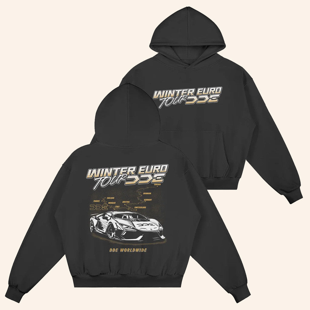 DDE Merch Garage Merch Winter Euro Tour Hoodie Unique Gifts For Husband - Thriftgiftshop