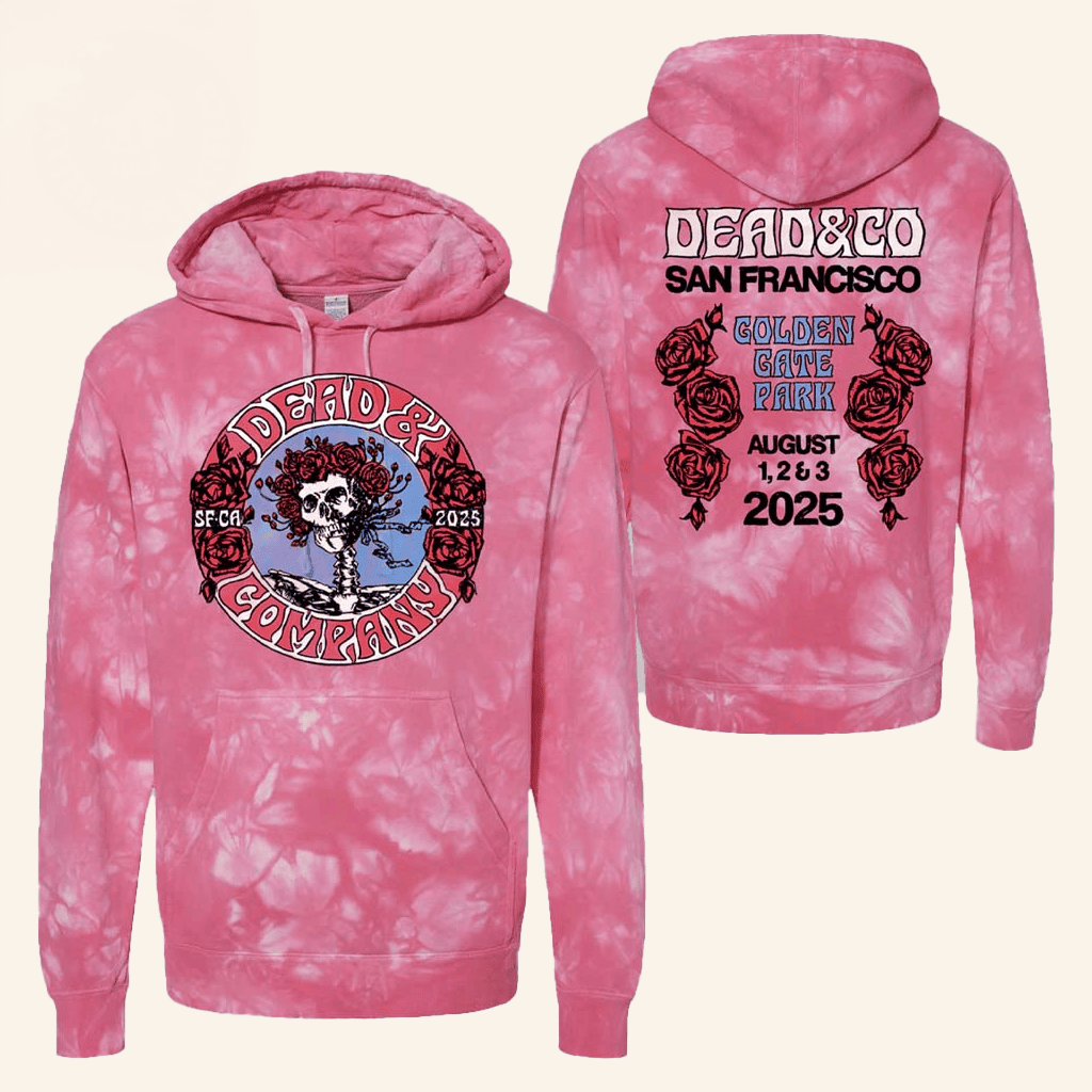 Deadandco Merch Dead and Company Golden Gate Park Tie Dye Hoodie Friends Gifts - Thriftgiftshop
