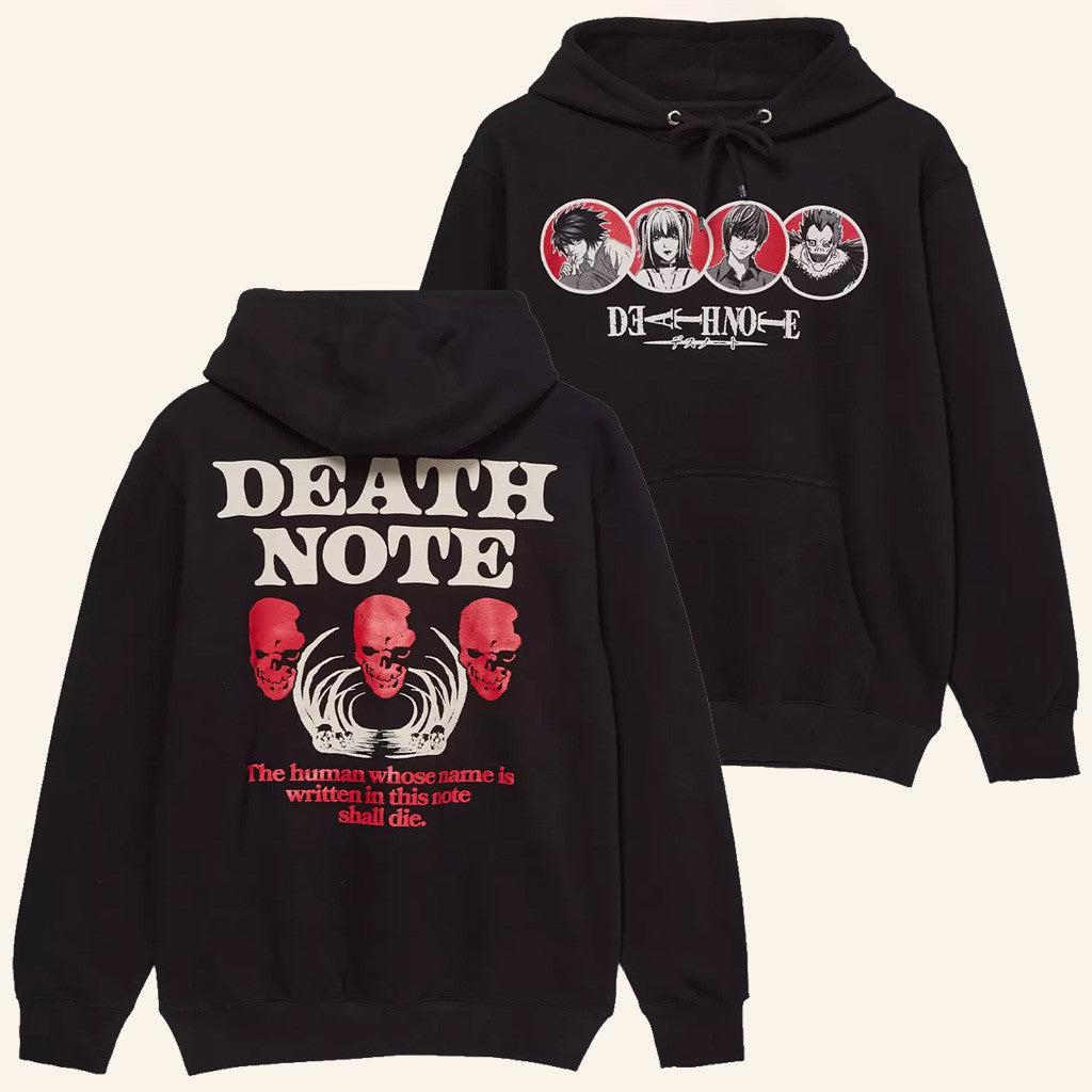 Death Note Merch Death Note Characters Hoodie Cool Gifts For Anime Fans - Thriftgiftshop