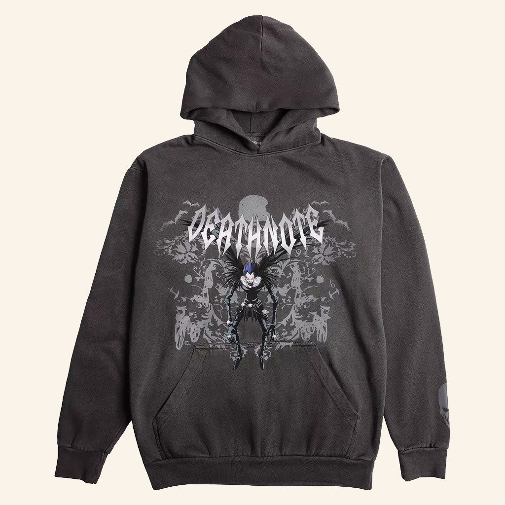 Death Note Merch Ryuk Flying Hoodie Birthday Gifts For Anime Lovers - Thriftgiftshop