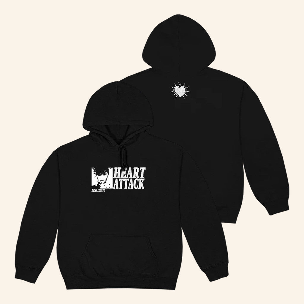Demi Lovato Merch Heart Attack Anniversary Black Hoodie Gifts Ideas For Friends - Thriftgiftshop