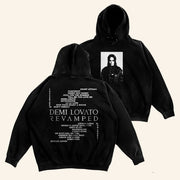 Demi Lovato Merch Revamped Black Hoodie Unique Gifts For Music Lovers - Thriftgiftshop