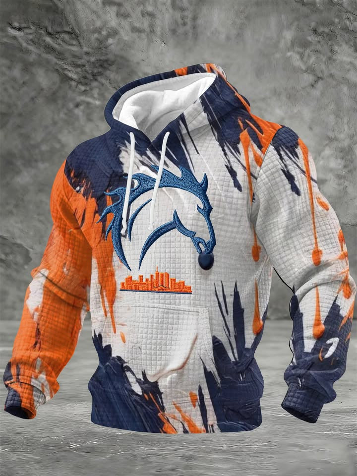 Denver Football Hoodie Game Day Clothing Football Lovers DB Merch Gift Ideas For Husband - Thriftgiftshop