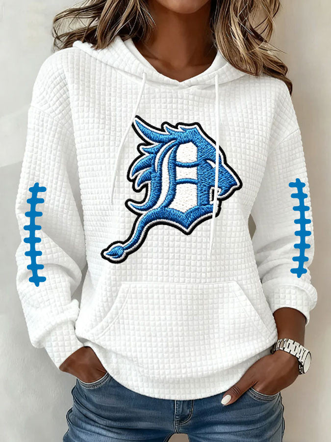 Detroit Football Hoodie Detroit Pride Merch Women's Game Day Hoodie Gifts For Sister - Thriftgiftshop