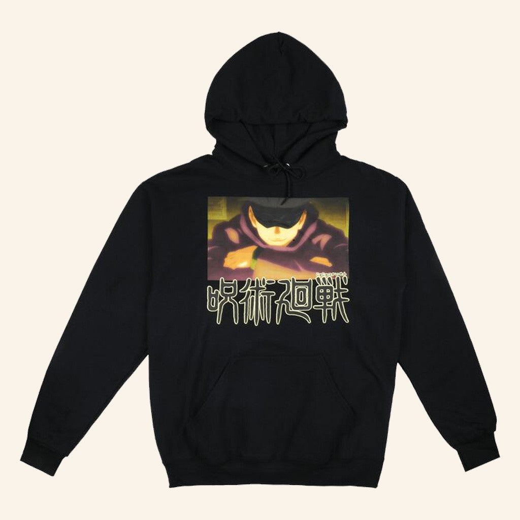 Dim Mak X Jujutsu Kaisen Merch Gojo Crossed Arms Hoodie Best Gifts For Anime Lovers - Thriftgiftshop