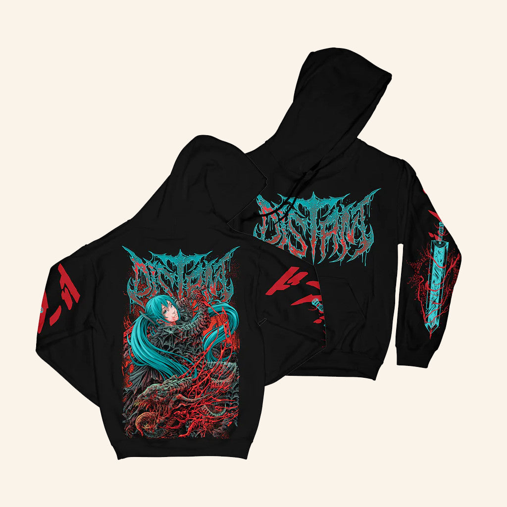 Distant Merch Berserk Miku Hoodie Christmas Presents For Her - Thriftgiftshop