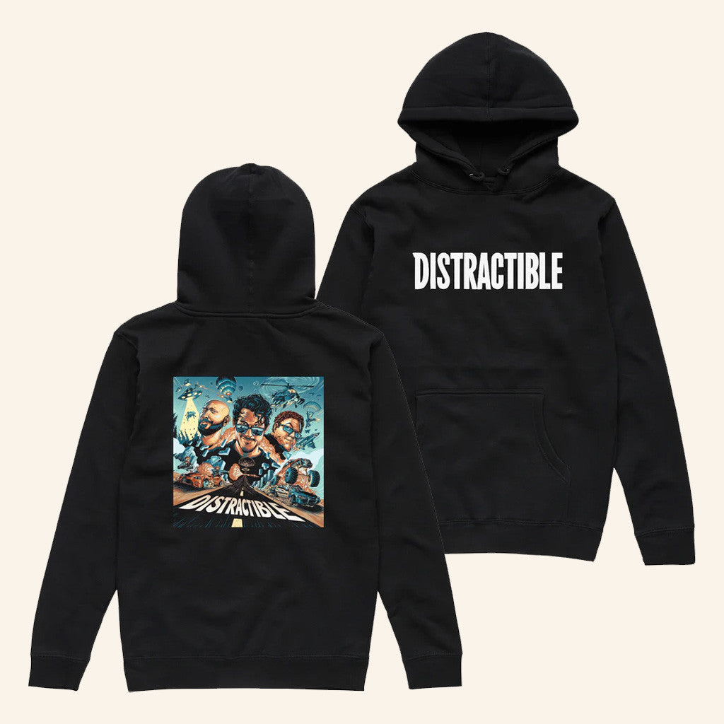 Distractible Merch Black Hoodie Christmas Gifts For Husband - Thriftgiftshop