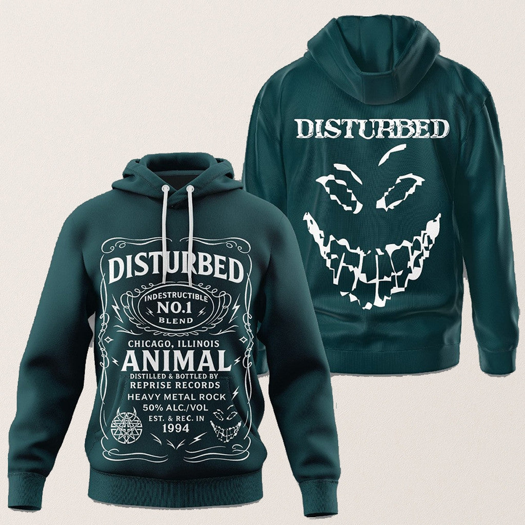 Disturbed Band Indestructible No 1 Animal Hoodie Disturbed Merch Gifts For Brother - Thriftgiftshop
