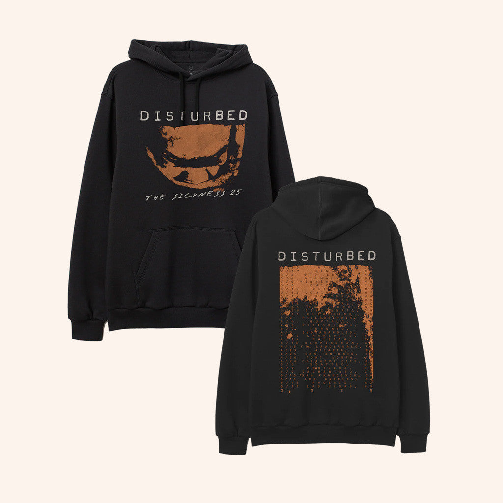 Disturbed Merch The Sickness Tour 2025 Hoodie Music Lover Gifts For Him - Thriftgiftshop