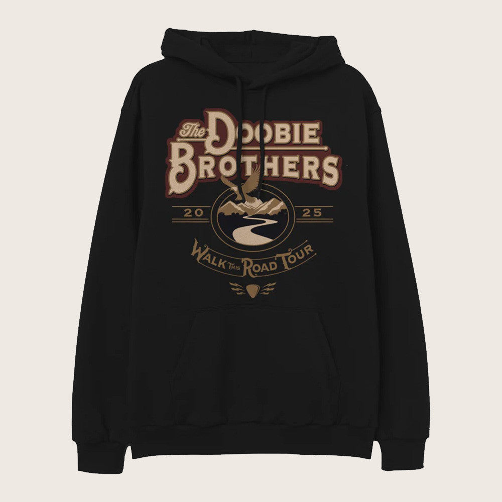 Doobie Brothers Merch Walk This Road 2025 Tour Hoodie Cool Gifts For Music Lovers - Thriftgiftshop