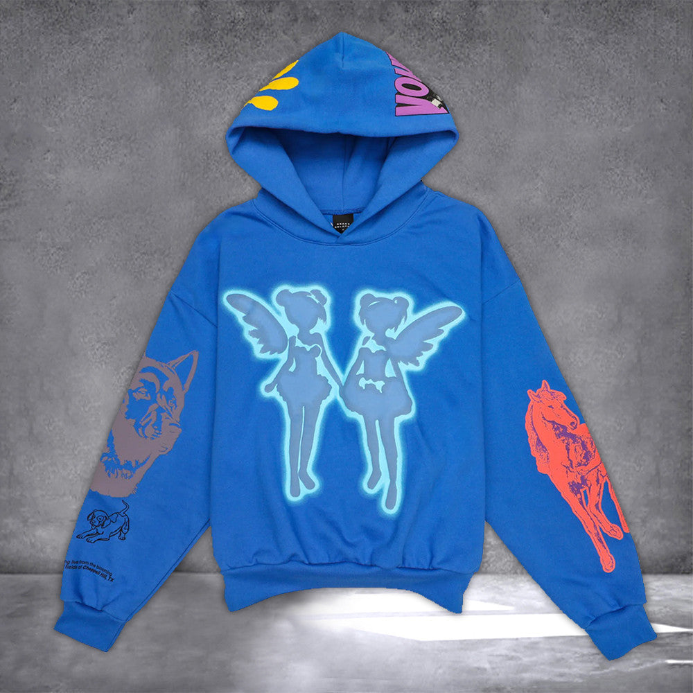Drake Blue Hoodie FATD For All The Dogs Hoodie Drake Merch 2024 - Thriftgiftshop