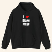 Drake Maye Lovers Merch I Love Drake Maye Hoodie Black Best Gifts For Football Fans - Thriftgiftshop
