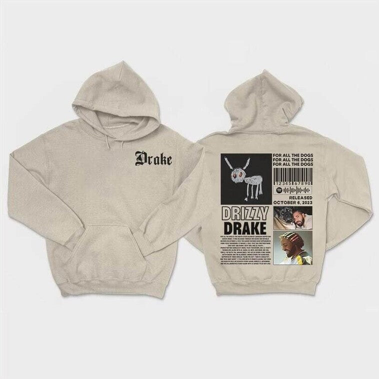 Drake Vintage Graphic 90S Hoodie, For All The Dogs Album Hoodie, Drake Take Care Hoodie, Drake Tour Hoodie Gifts For Friends - Thriftgiftshop