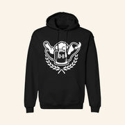 Drinkin Bros Crest Black Hoodie Drinkin Bros Merch Birthday Ideas For Husband - Thriftgiftshop
