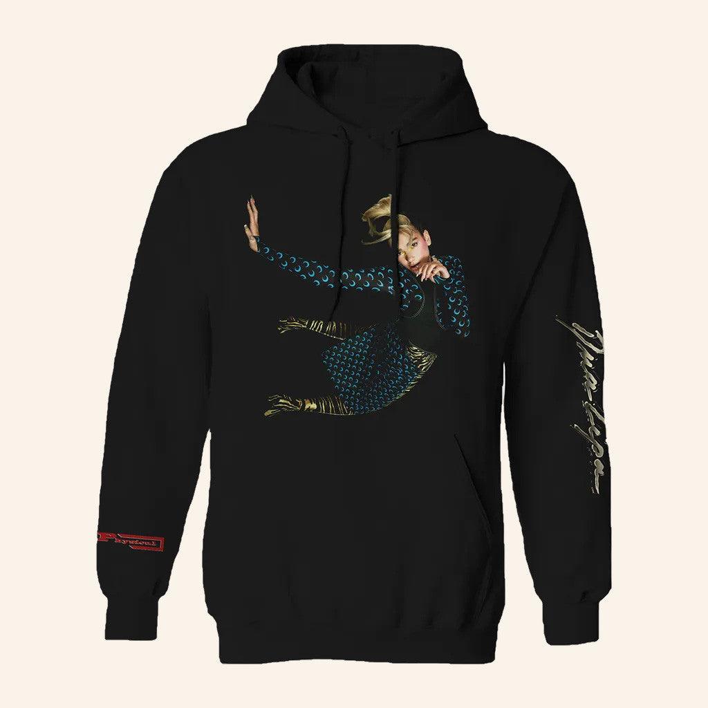 Dua Lipa Merch Physical Lean Back Hoodie Gift Ideas For Music Lovers - Thriftgiftshop