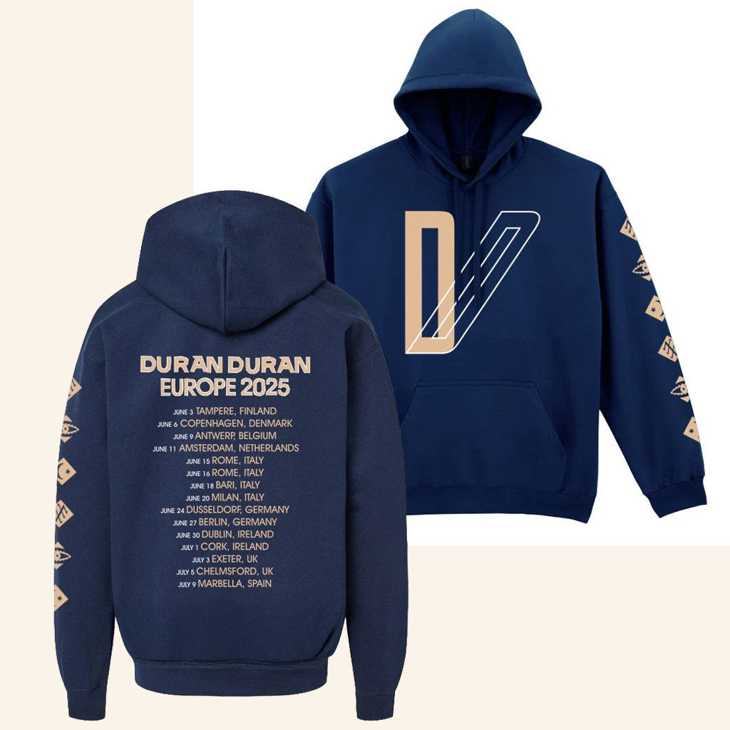 Duran Duran Merch Euro 2025 Tour Hoodie Music Gift Ideas For Guys - Thriftgiftshop