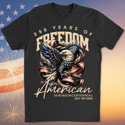 Eagle 250 Years Of Freedom T-Shirt USA 250th Anniversary Tee Semiquincentennial Gifts
