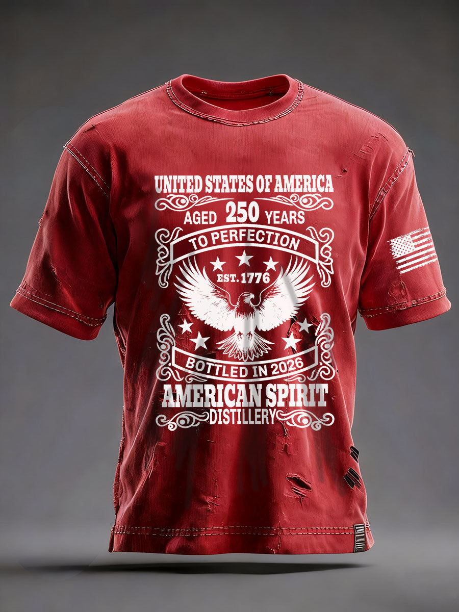 Eagle Age 250 Years America Spirit T-Shirt USA Anniversary Est 1776 Tee Freedom Gifts
