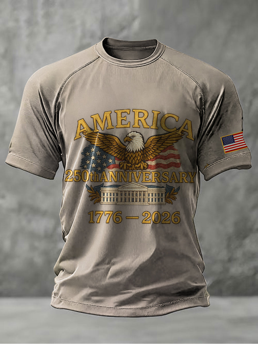 Eagle America 250th Anniversary 1776 2026 T-Shirt White House Present For Patriotic Family