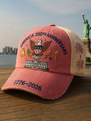 Eagle America 250th Anniversary Hat 1776 2026 Ballcap Pink Gift For Women Veterans