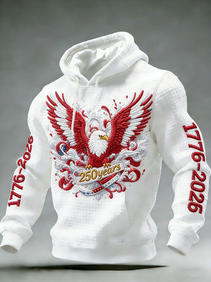 Eagle America 250th Anniversary Hoodie 1776 2026 Patriotic Hoodie Gifts For Dad - Thriftgiftshop