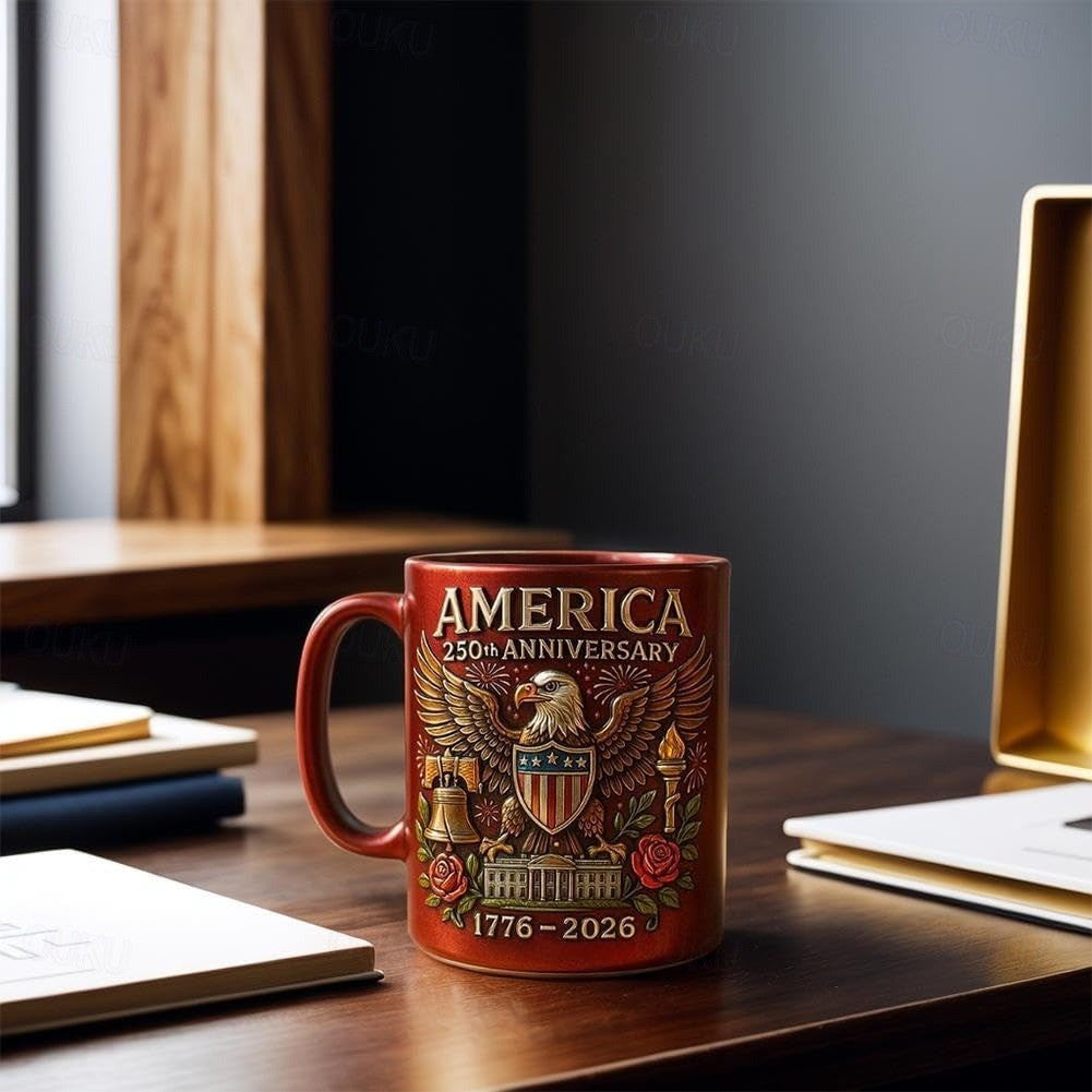 Eagle America 250th Anniversary Mug 1776 2026 Patriotic Merch Gift For Dad