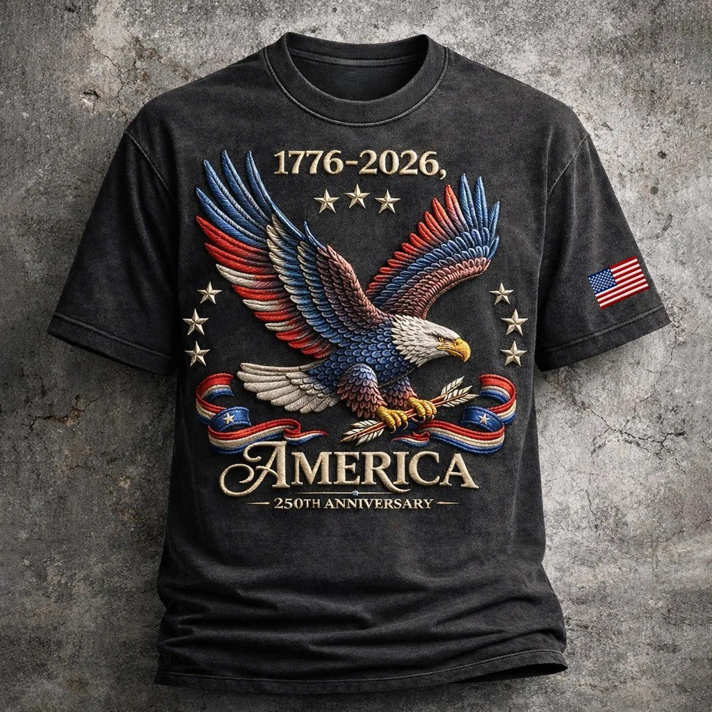 Eagle America 250th Anniversary T-Shirt 1776 2026 Best Patriotic Clothing Gift For Ladies