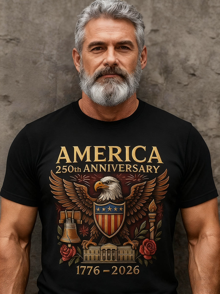 Eagle America 250th Anniversary T-Shirt 1776 2026 Christmas Gifts For Veterans