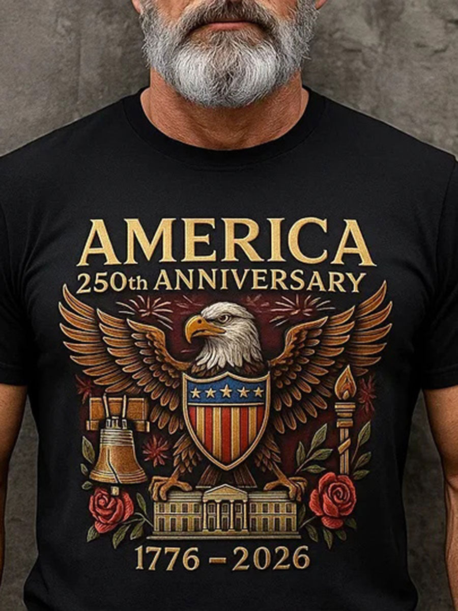 Eagle America 250th Anniversary T-Shirt 1776 2026 Good Merchandise Gift For Veterans