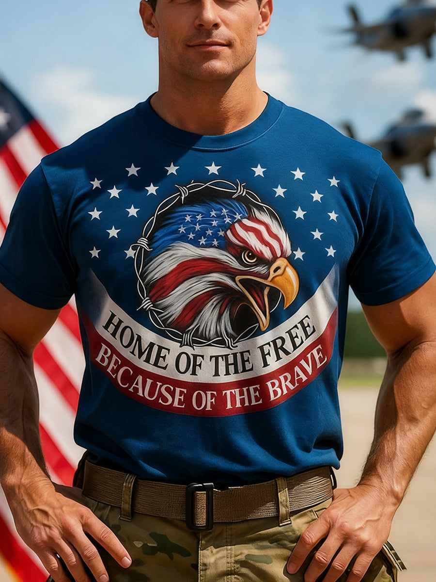 Eagle Home Of The Free T-Shirt 250th Anniversary Tee Commemorative Eagle Gifts For Husband