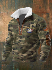 Eagle United States 250th Anniversary Stand Collar Quarter Zip Sweatshirt Gift For Veterans