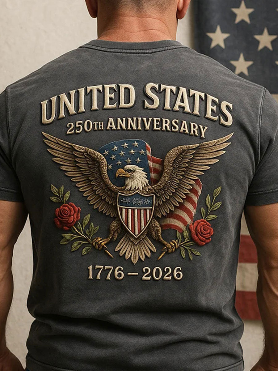 Eagle United States 250th Anniversary T-Shirt 1776 2026 Memorial Day Gifts For Veterans