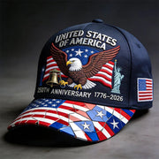 Eagle United States Of America 250th Anniversary Hat 1776 2026 Cap Gift Ideas For Man