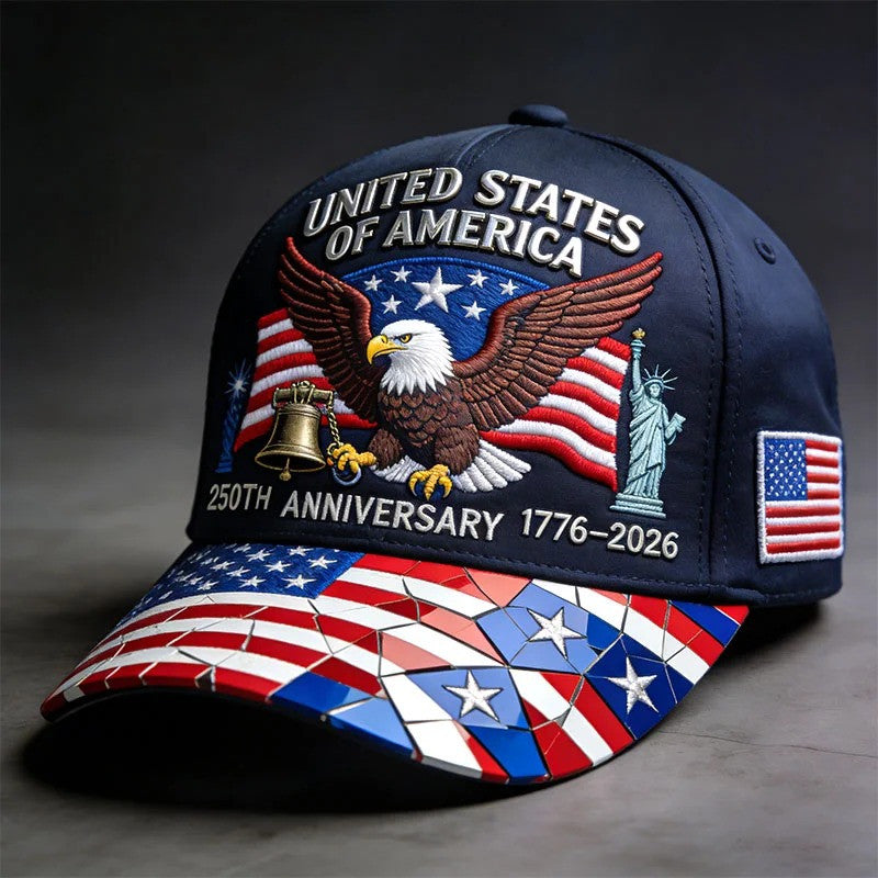 Eagle United States Of America 250th Anniversary Hat 1776 2026 Cap Gift Ideas For Man