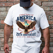 Eagle United States Of America 250th Anniversary T-Shirt Statue Of Liberty Gift For Boy