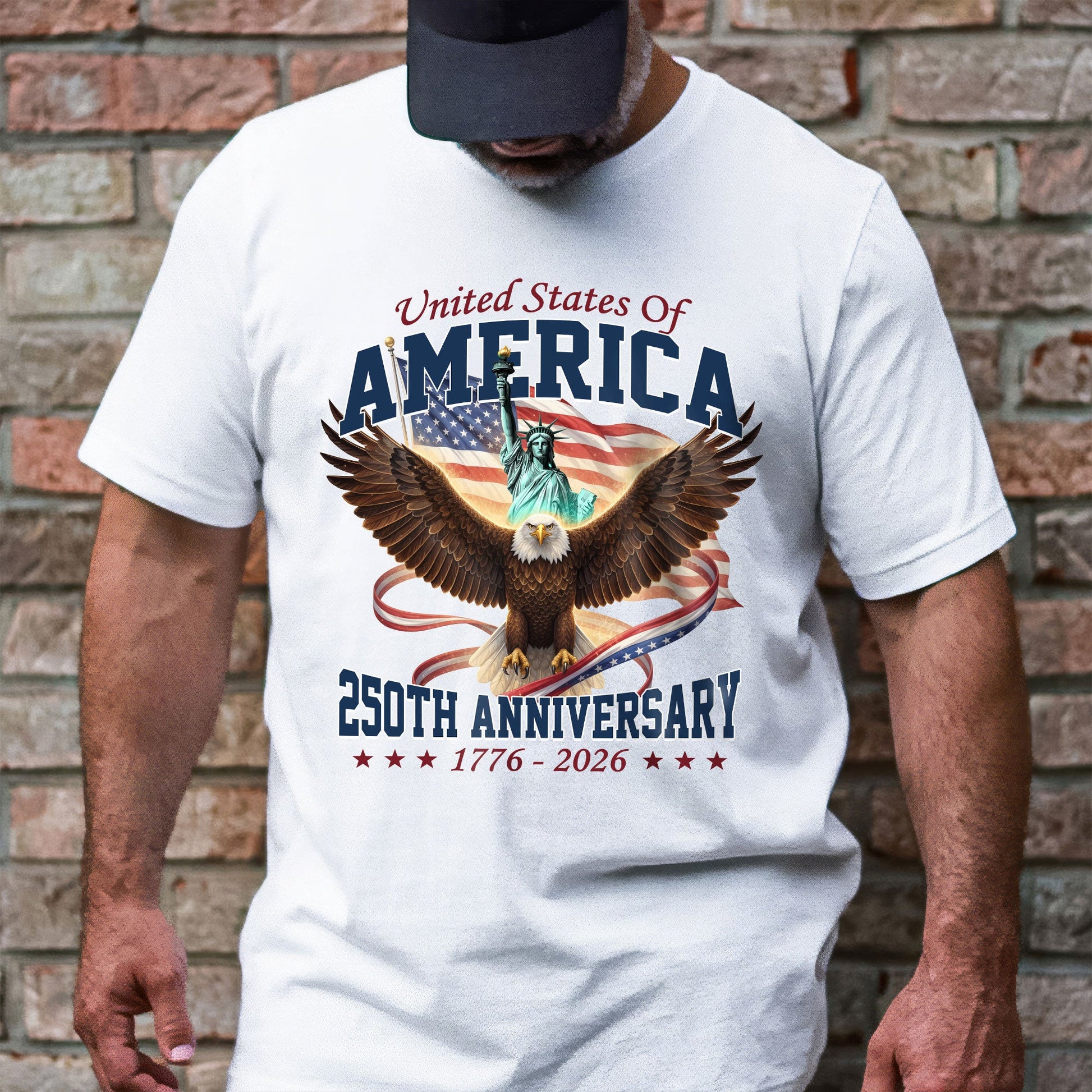 Eagle United States Of America 250th Anniversary T-Shirt Statue Of Liberty Gift For Boy