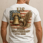 Eagle US 250th Anniversary T-Shirt 1776 2026 Retro US Flag Present For Your Veteran Friend