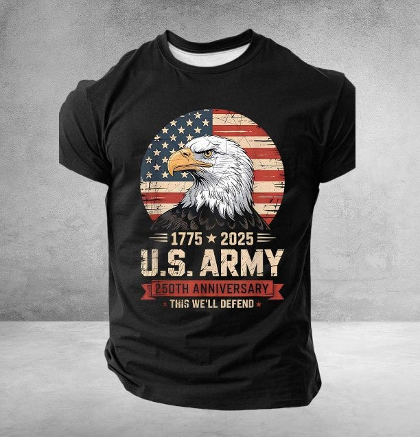 Eagle US Army 250th Anniversary T-Shirt This We_ll Defend 1775 2025 Gift For Boyfriend