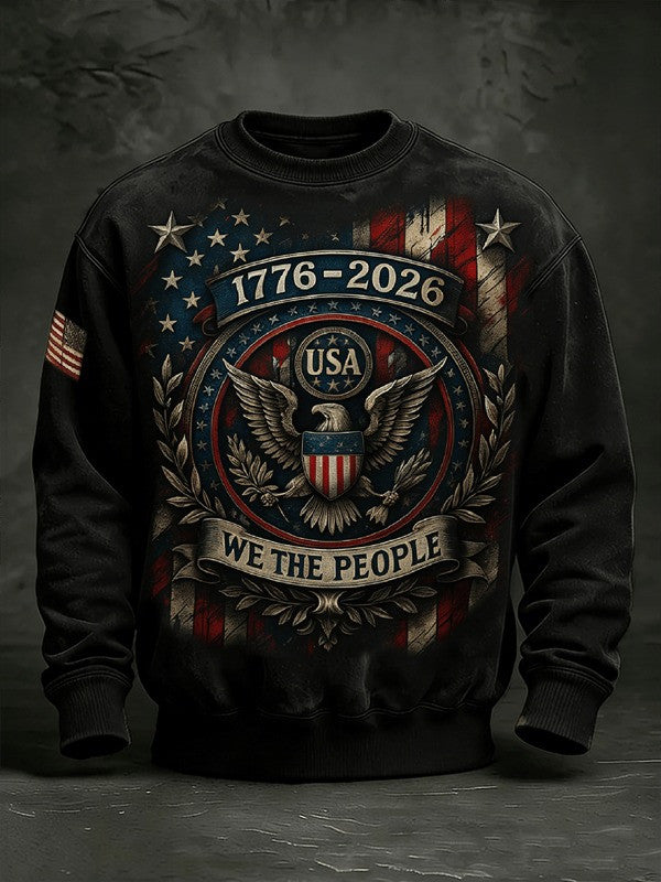 Eagle USA 250th Anniversary Sweatshirt 1776 2026 We The People Clothing Gift For Veterans