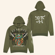 Ed Hardy Merch Dragon Wings Hoodie Ed Hardy Hoodie Birthday Present For Husband - Thriftgiftshop